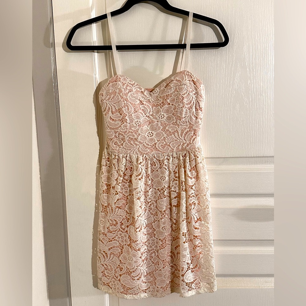 As U Wish XSmall off White lace dress